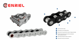 Cadenas de transmisión industriales distribuidas por Enriel para maquinaria industrial